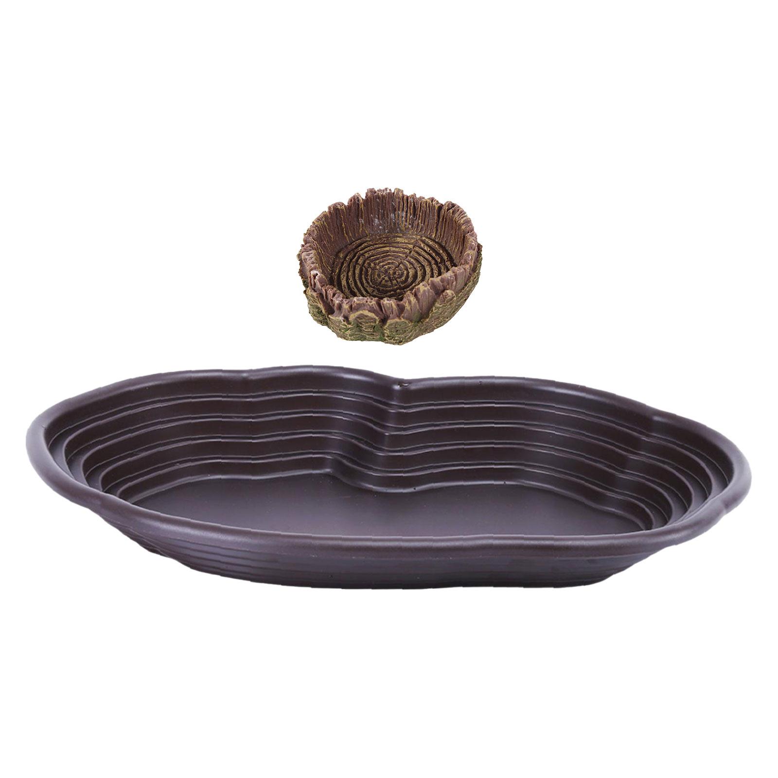 Water Dish Reptile - Reptilien-Badeschale, Schildkröten-Futterspender, Amphibien-Lebensraum, Reptilienwasser, Futternapf, Futternapf