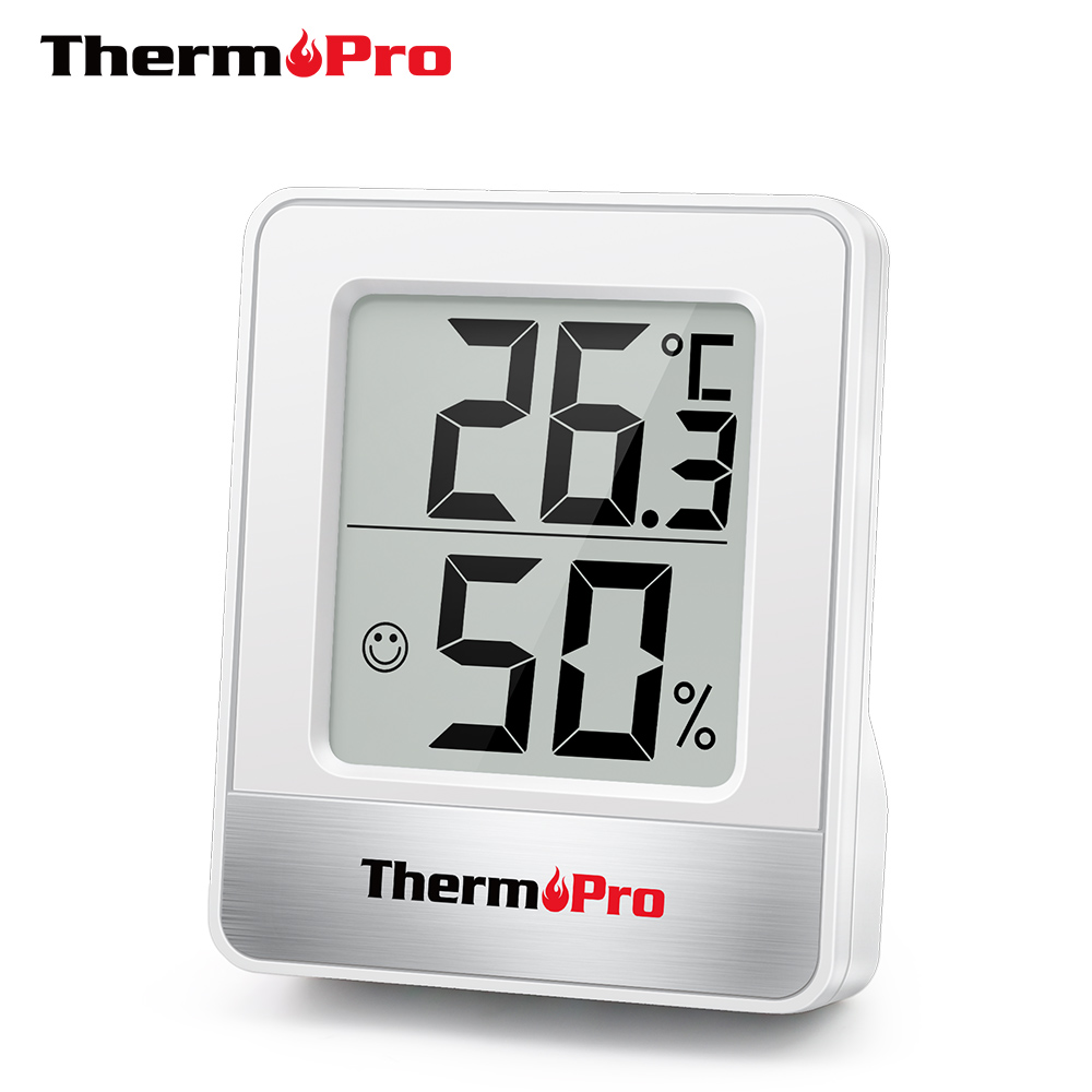 Digital Hygrometer Probe - ThermoPro TP49 Mini-Wetterstation Innenthermometer Hygrometer Schwarz