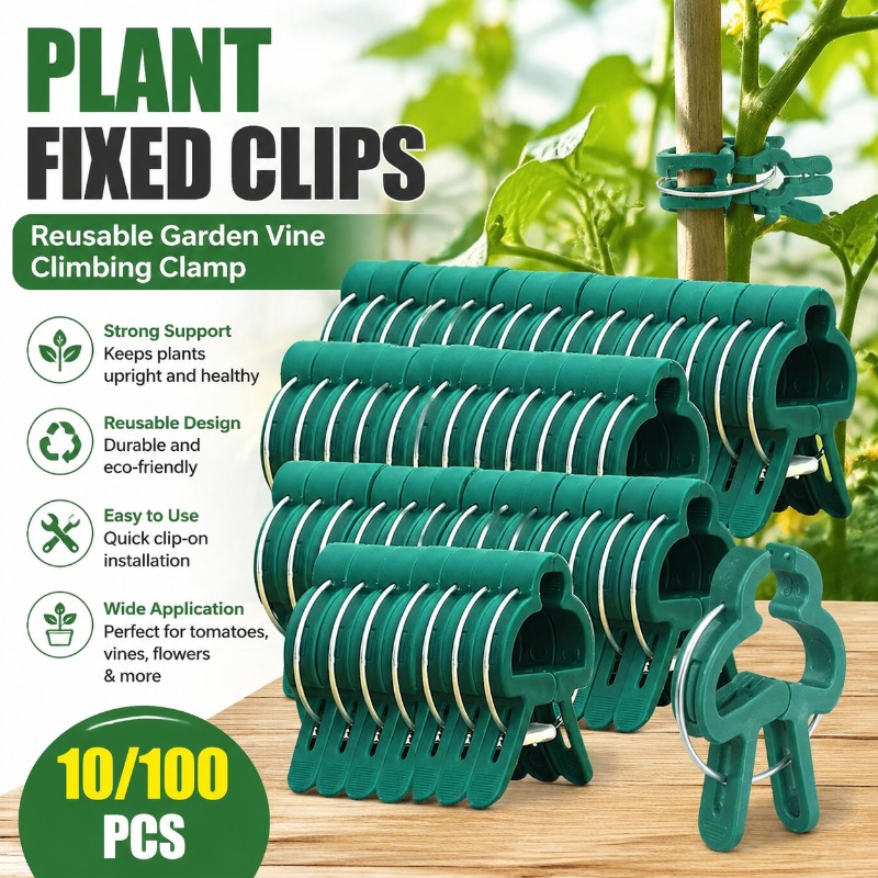 Vine Climbing Plastic - Pflanzenbefestigungsclips Wiederverwendbare Garten-Kletterpflanzenklammer, Tomaten- und Blumenstütze