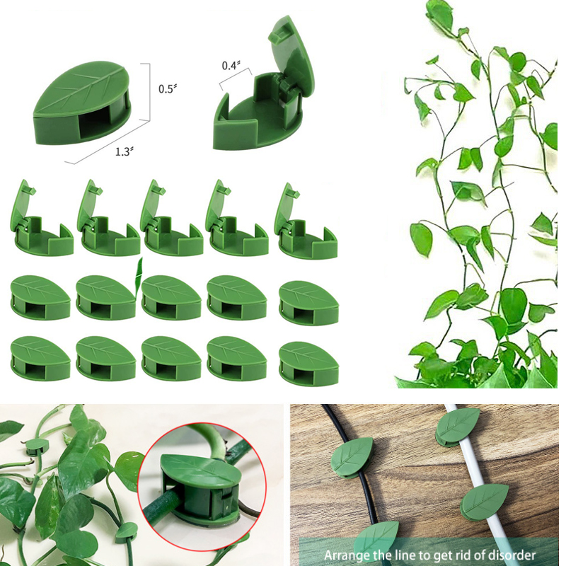 Vine Climbing Plastic - Unsichtbare Pflanzen-Kletterwandbefestigung, Rattan-Rankenhalterung, feste Schnalle, Blattklammern,