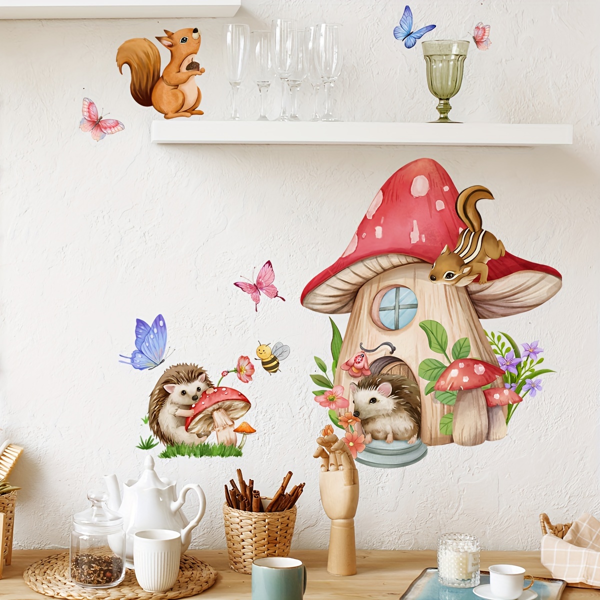 Pvc Panel Background - 1 Stück universeller Wandaufkleber mit Tier-